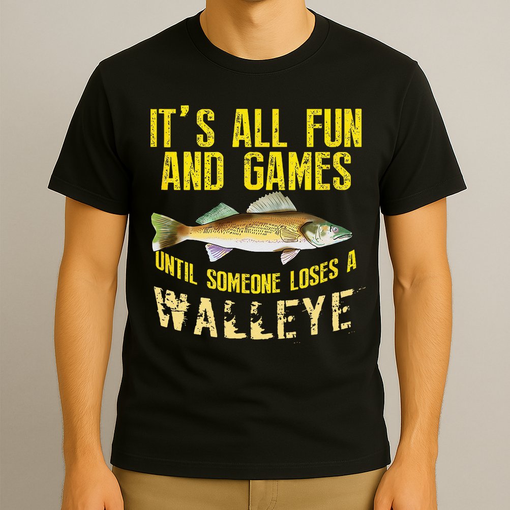 Funny Walleye Fishing Freshwater Fish Graphic T-Shirt