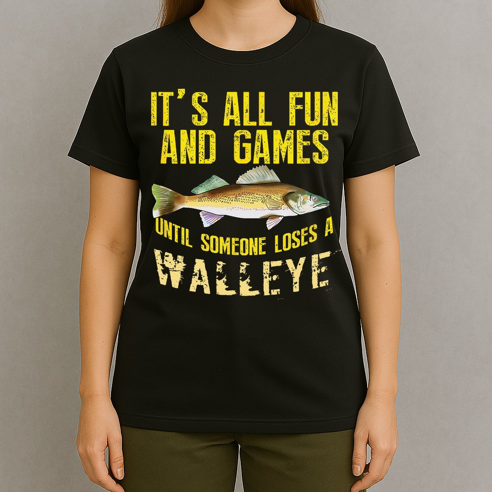 Funny Walleye Fishing Freshwater Fish Graphic T-Shirt