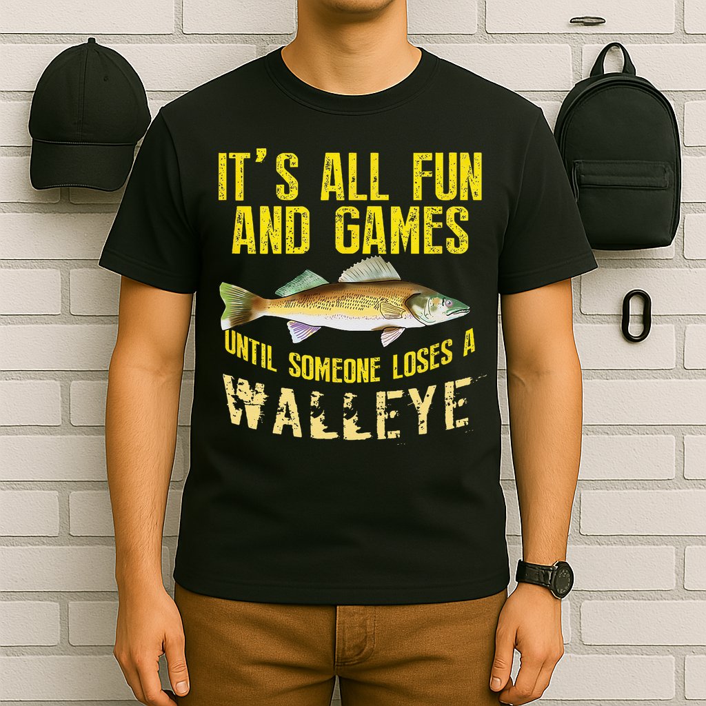 Funny Walleye Fishing Freshwater Fish Graphic T-Shirt