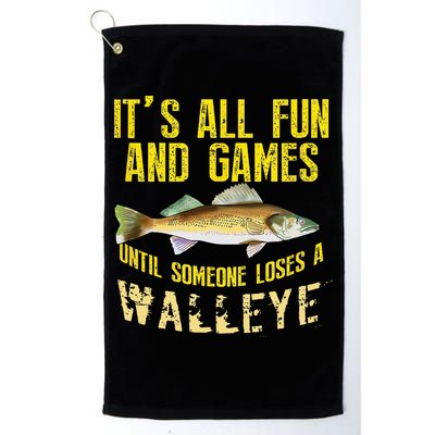 Funny Walleye Fishing Freshwater Fish Graphic Golf Towel
