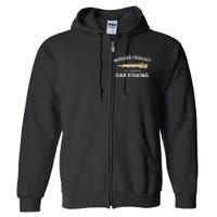 Funny Weekend Forecast Alligator Gar Fishing Full Zip Hoodie