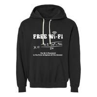 Free Wifi Funny 100 Days Of School Mathematics Calculation Garment-Dyed Fleece Hoodie