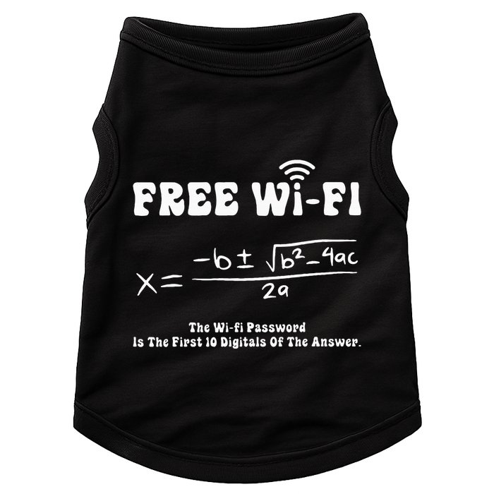 Free Wifi Funny 100 Days Of School Mathematics Calculation Doggie Tank