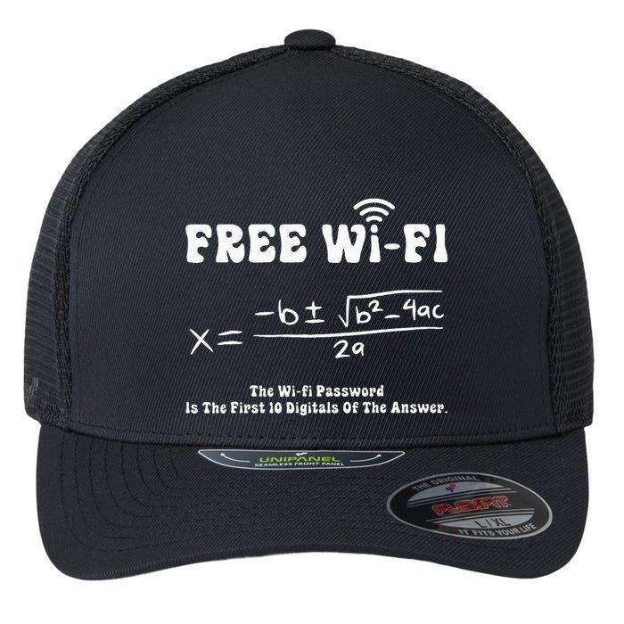 Free Wifi Funny 100 Days Of School Mathematics Calculation Flexfit Unipanel Trucker Cap