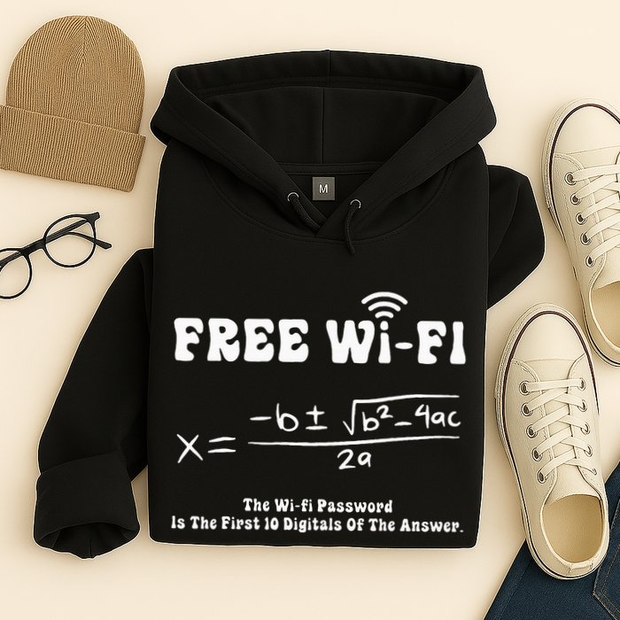 Free Wifi Funny 100 Days Of School Mathematics Calculation Hoodie