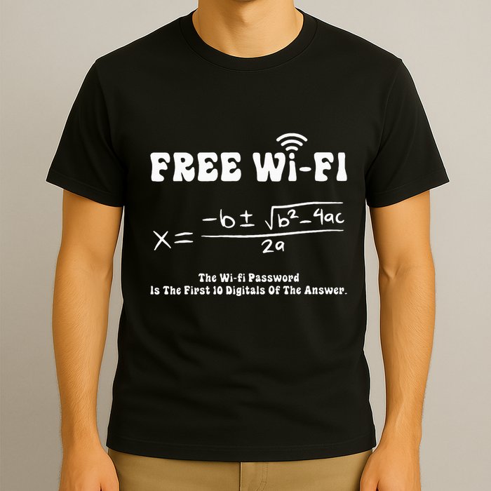 Free Wifi Funny 100 Days Of School Mathematics Calculation T-Shirt