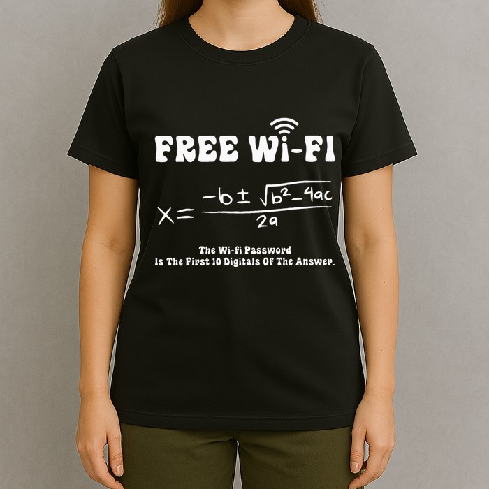 Free Wifi Funny 100 Days Of School Mathematics Calculation T-Shirt