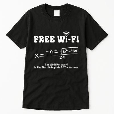 Free Wifi Funny 100 Days Of School Mathematics Calculation Tall T-Shirt