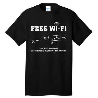 Free Wifi Funny 100 Days Of School Mathematics Calculation Tall T-Shirt