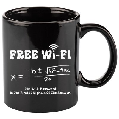 Free Wifi Funny 100 Days Of School Mathematics Calculation 11oz C Handle Ceramic Mug