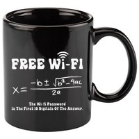 Free Wifi Funny 100 Days Of School Mathematics Calculation 11oz C Handle Ceramic Mug