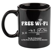 Free Wifi Funny 100 Days Of School Mathematics Calculation 11oz C Handle Ceramic Mug