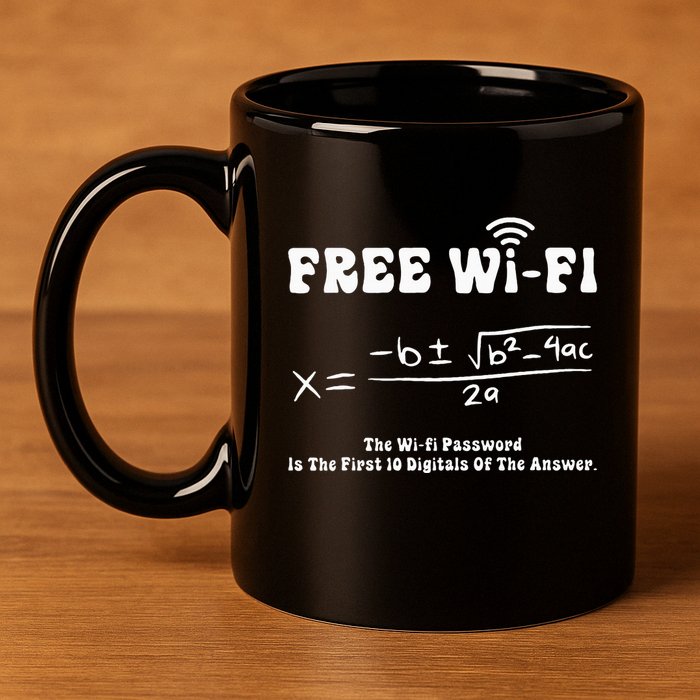Free Wifi Funny 100 Days Of School Mathematics Calculation 11oz C Handle Ceramic Mug