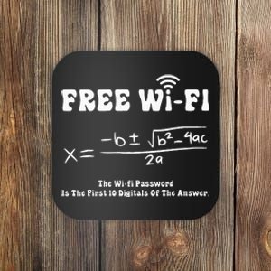 Free Wifi Funny 100 Days Of School Mathematics Calculation Coaster