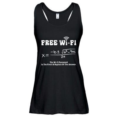 Free Wifi Funny 100 Days Of School Mathematics Calculation Ladies Essential Flowy Tank