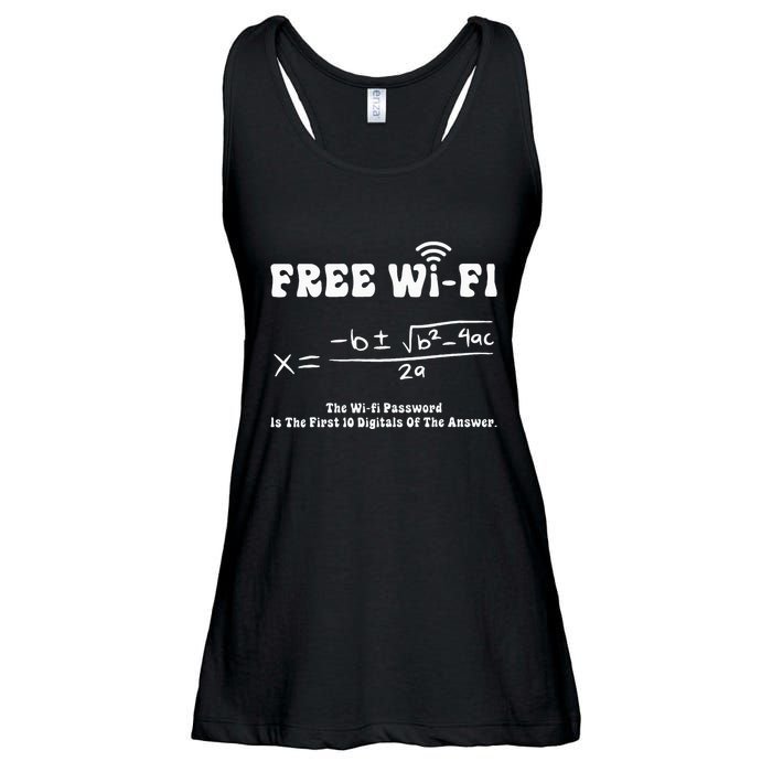 Free Wifi Funny 100 Days Of School Mathematics Calculation Ladies Essential Flowy Tank