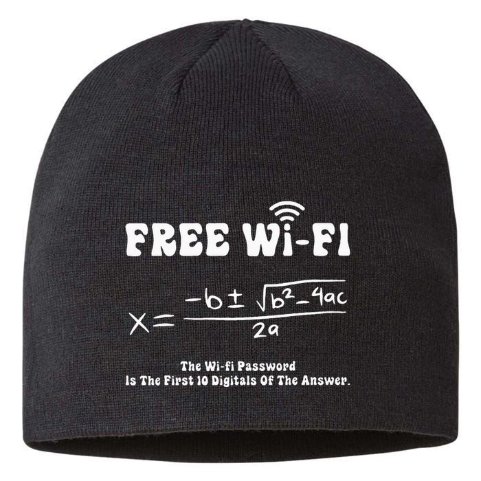 Free Wifi Funny 100 Days Of School Mathematics Calculation Sustainable Beanie