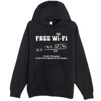 Free Wifi Funny 100 Days Of School Mathematics Calculation Premium Pullover Hoodie