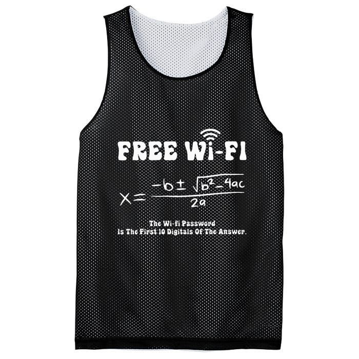 Free Wifi Funny 100 Days Of School Mathematics Calculation Mesh Reversible Basketball Jersey Tank