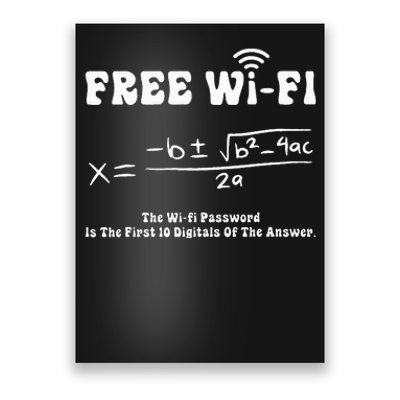 Free Wifi Funny 100 Days Of School Mathematics Calculation Poster