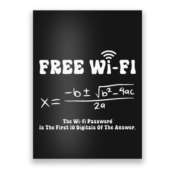 Free Wifi Funny 100 Days Of School Mathematics Calculation Poster