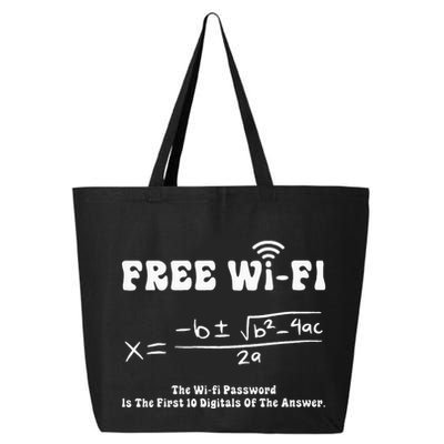 Free Wifi Funny 100 Days Of School Mathematics Calculation 25L Jumbo Tote