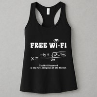 Free Wifi Funny 100 Days Of School Mathematics Calculation Womens Tank Top