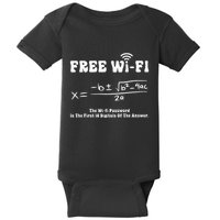 Free Wifi Funny 100 Days Of School Mathematics Calculation Baby Bodysuit