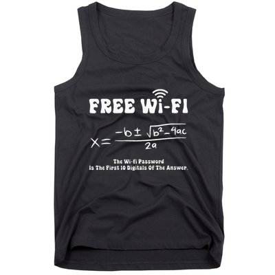 Free Wifi Funny 100 Days Of School Mathematics Calculation Tank Top