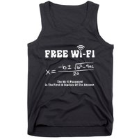 Free Wifi Funny 100 Days Of School Mathematics Calculation Tank Top