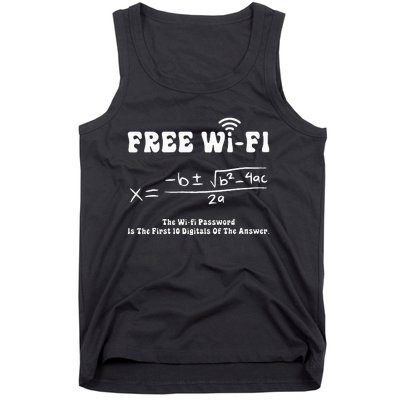 Free Wifi Funny 100 Days Of School Mathematics Calculation Tank Top