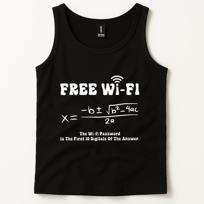 Free Wifi Funny 100 Days Of School Mathematics Calculation Tank Top