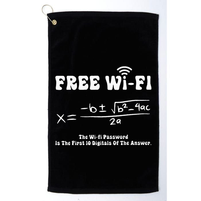Free Wifi Funny 100 Days Of School Mathematics Calculation Golf Towel