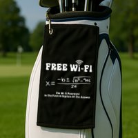 Free Wifi Funny 100 Days Of School Mathematics Calculation Golf Towel