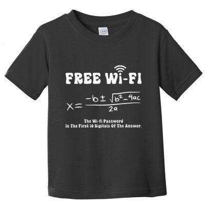 Free Wifi Funny 100 Days Of School Mathematics Calculation Toddler T-Shirt