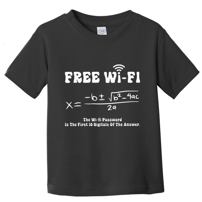 Free Wifi Funny 100 Days Of School Mathematics Calculation Toddler T-Shirt