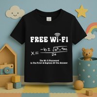 Free Wifi Funny 100 Days Of School Mathematics Calculation Toddler T-Shirt