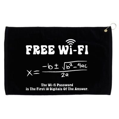 Free Wifi Funny 100 Days Of School Mathematics Calculation Grommeted Golf Towel