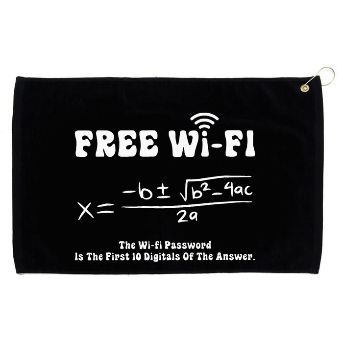 Free Wifi Funny 100 Days Of School Mathematics Calculation Grommeted Golf Towel