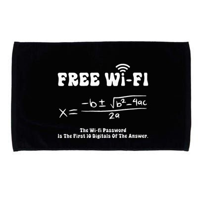 Free Wifi Funny 100 Days Of School Mathematics Calculation Microfiber Hand Towel