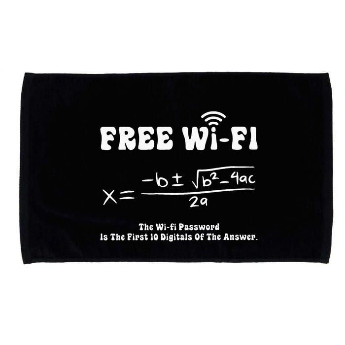 Free Wifi Funny 100 Days Of School Mathematics Calculation Microfiber Hand Towel