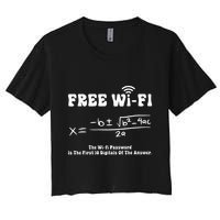 Free Wifi Funny 100 Days Of School Mathematics Calculation Crop Top