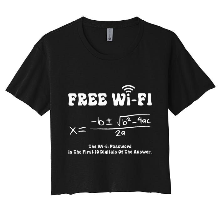 Free Wifi Funny 100 Days Of School Mathematics Calculation Crop Top