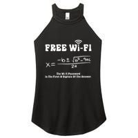 Free Wifi Funny 100 Days Of School Mathematics Calculation Women's Perfect Tri Rocker Tank