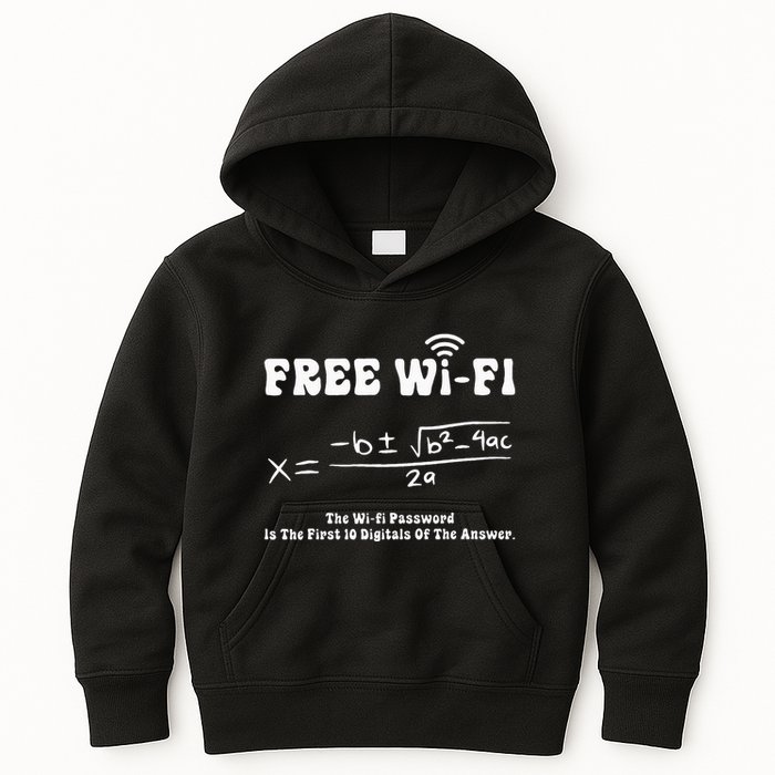 Free Wifi Funny 100 Days Of School Mathematics Calculation Kids Hoodie