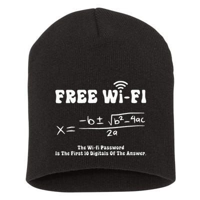 Free Wifi Funny 100 Days Of School Mathematics Calculation Short Acrylic Beanie
