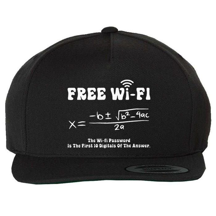 Free Wifi Funny 100 Days Of School Mathematics Calculation Wool Snapback Cap