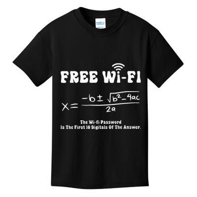 Free Wifi Funny 100 Days Of School Mathematics Calculation Kids T-Shirt