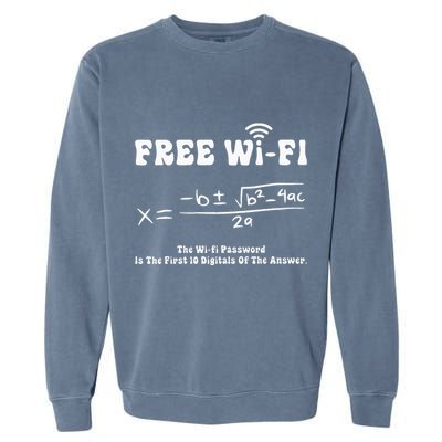 Free Wifi Funny 100 Days Of School Mathematics Calculation Garment-Dyed Sweatshirt