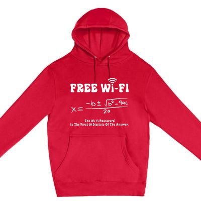 Free Wifi Funny 100 Days Of School Mathematics Calculation Premium Pullover Hoodie